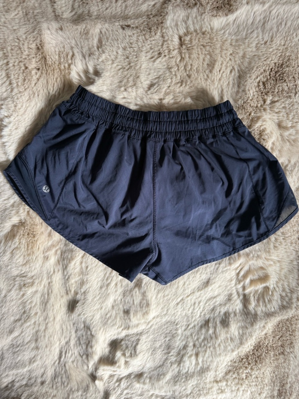 Lululemon Shorts Womens 8 Reg Navy Blue Running Athletic Lined Lightweights